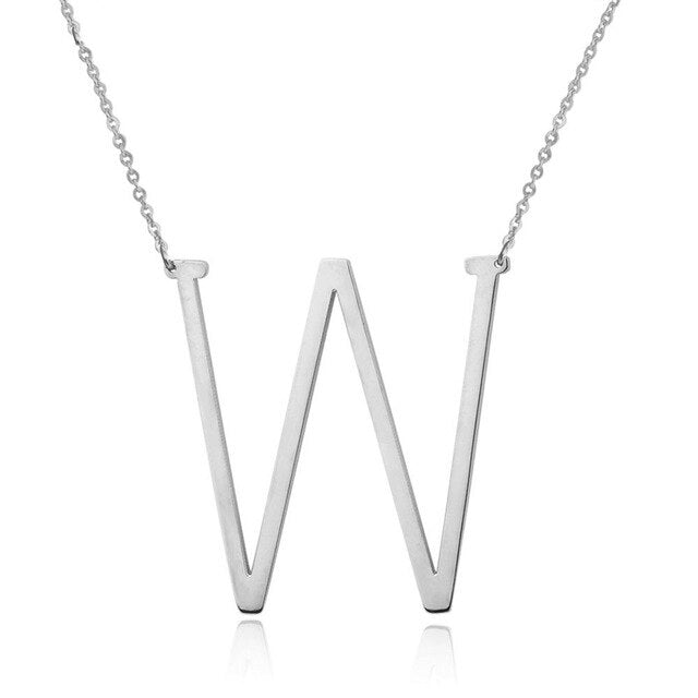 ラージイニシャル ネックレス シルバー【予約商品】