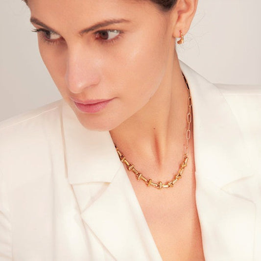 チャンキーチェーンネックレス ゴールド 【スピード配送】