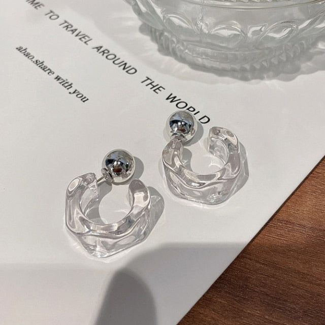 うるうるクリアフープ ボールピアス 3色 【予約商品】