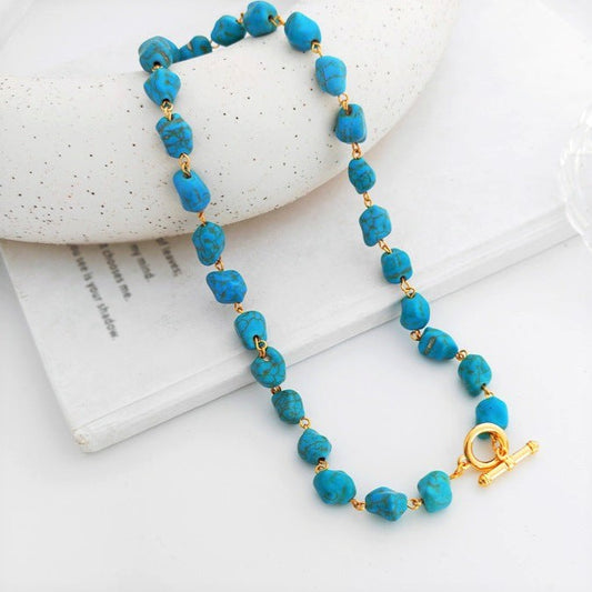 ターコイズ チョーカーネックレス 【スピード配送】