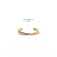 Two-tone cross bangle [Pre-order item]