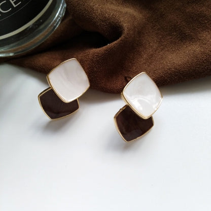 ラテトーンダブルスクエアイヤリング／ピアス【スピード配送】