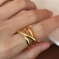 Cross Layered Ring Gold/Silver [Fast Shipping]