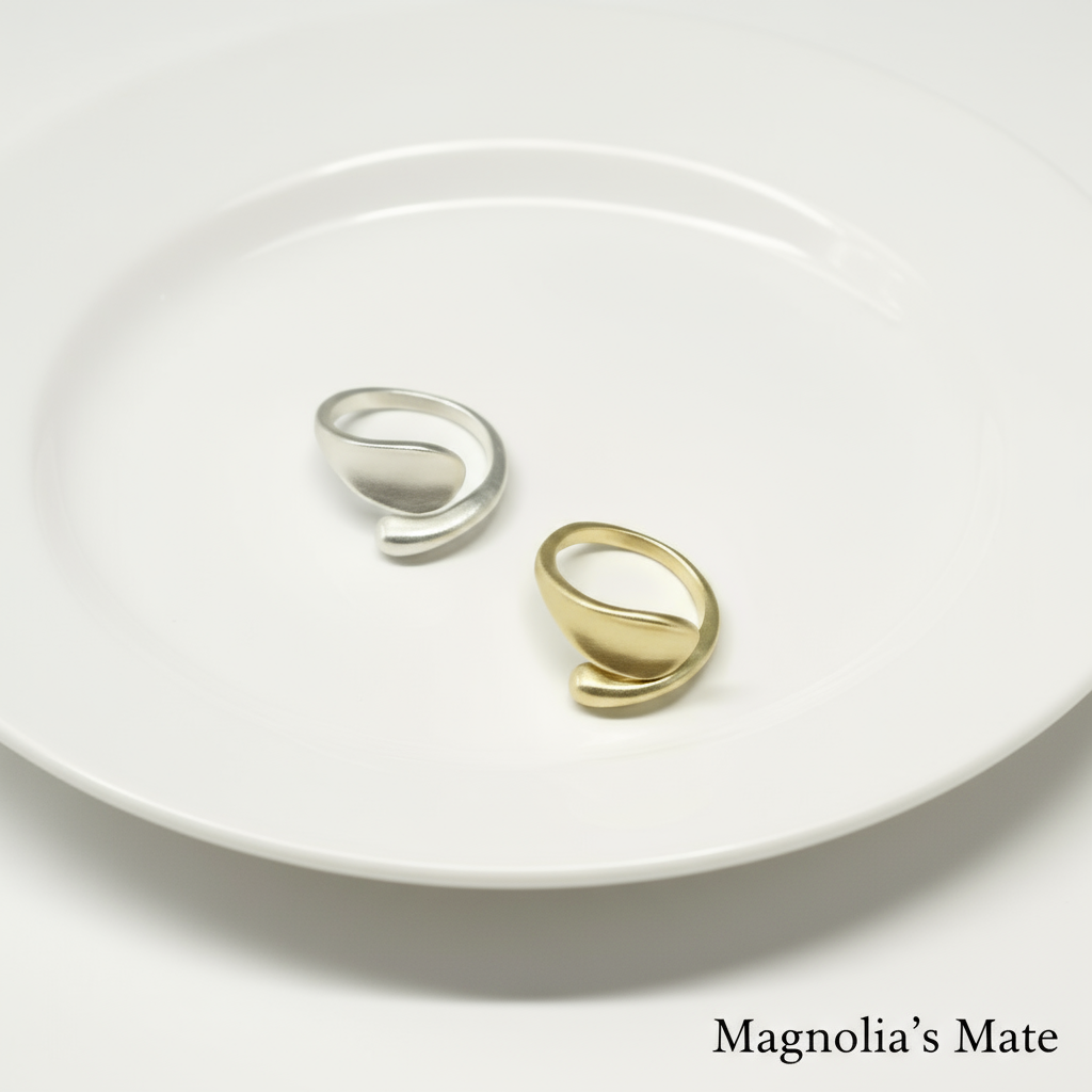 Matte Spiral Slim Ring Gold/Silver [Outlet Item]