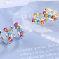 Rainbow Stone Circle Earrings Gold/Silver [Pre-order Item]