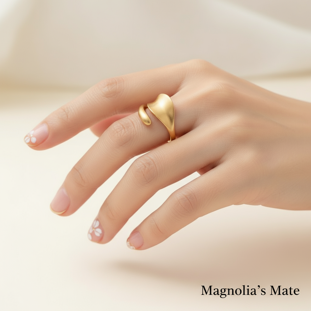 Matte Spiral Slim Ring Gold/Silver [Outlet Item]