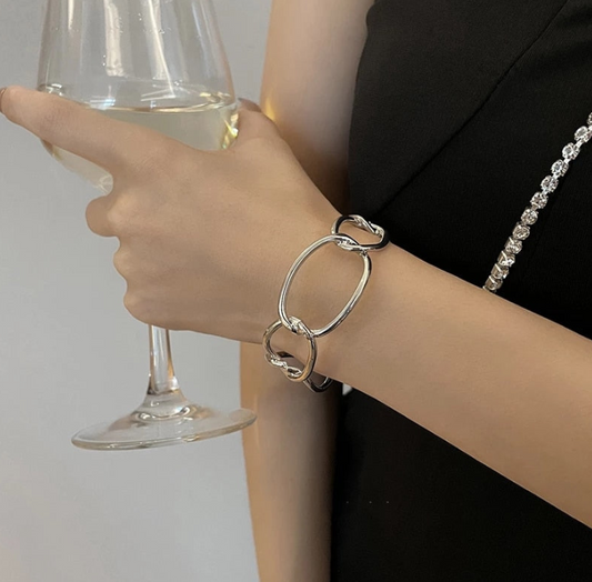 チェーンカフバングル　シルバー【アウトレット品】