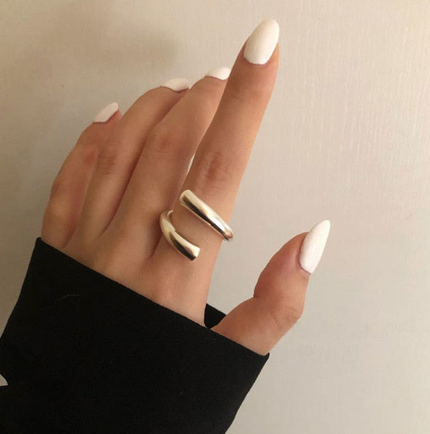ねじれスパイラルリング 2Style シルバー 【スピード配送