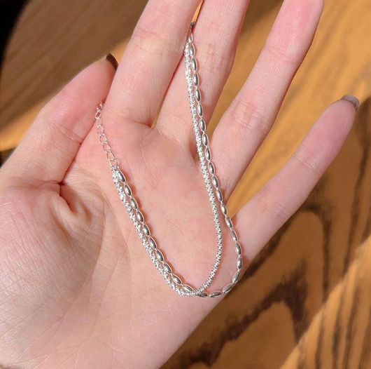 スパークル2連ブレスレット　シルバー【予約商品】