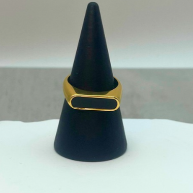 オーバルインレイシェルリング　ゴールド/シルバー【予約商品】