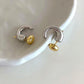 Bicolor C Ball Earrings [Pre-order Item]