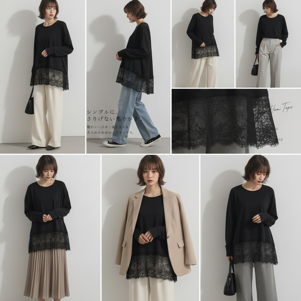 イレヘムレースレイヤードトップス【予約商品】