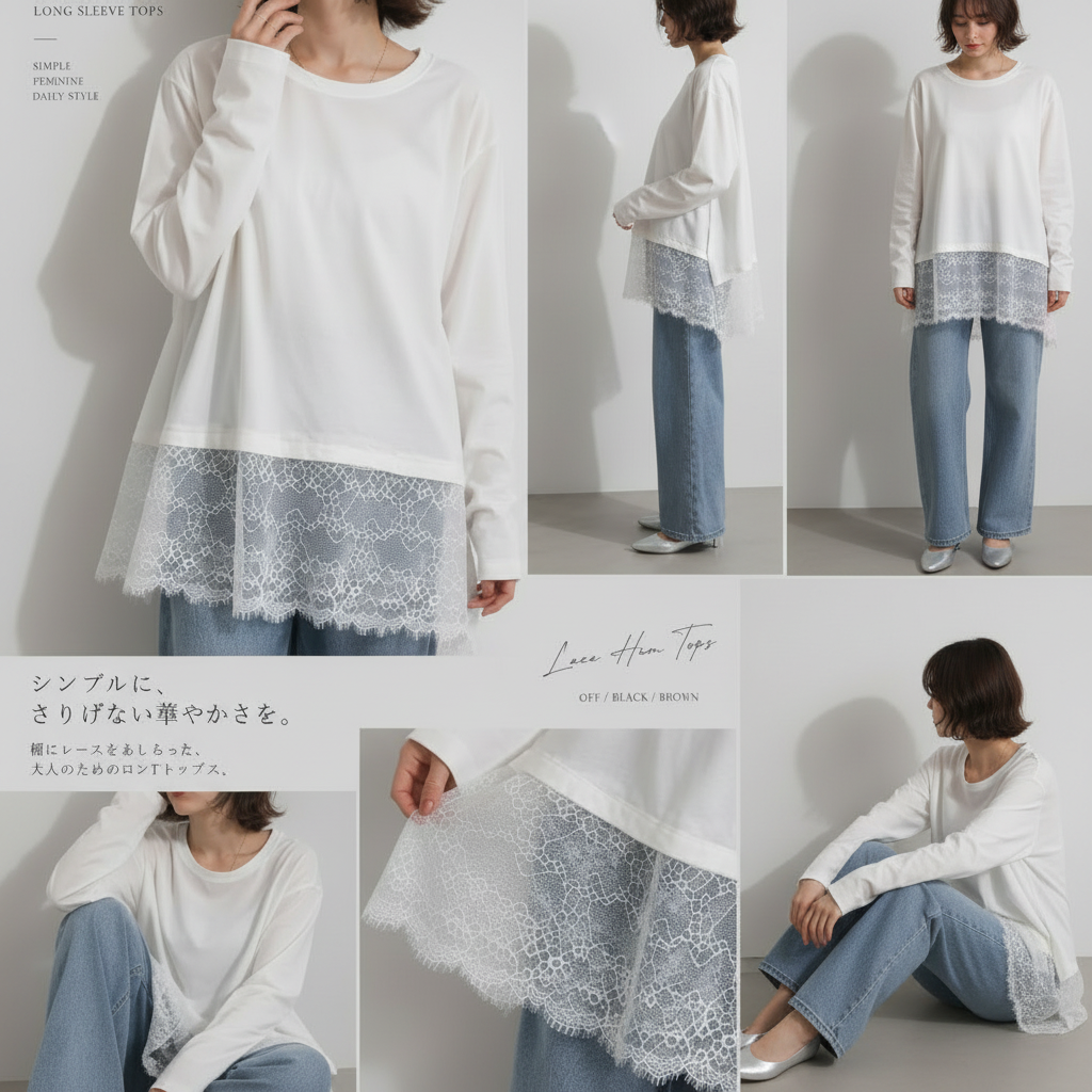 イレヘムレースレイヤードトップス【予約商品】