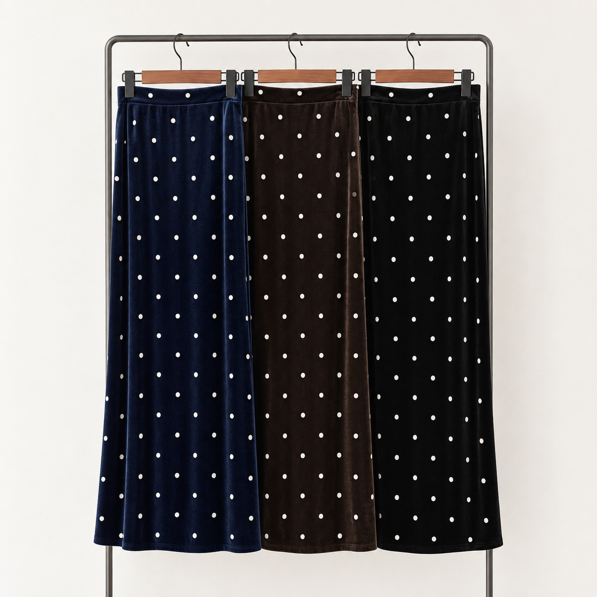 ドットベロア ロングスカート【予約j商品】