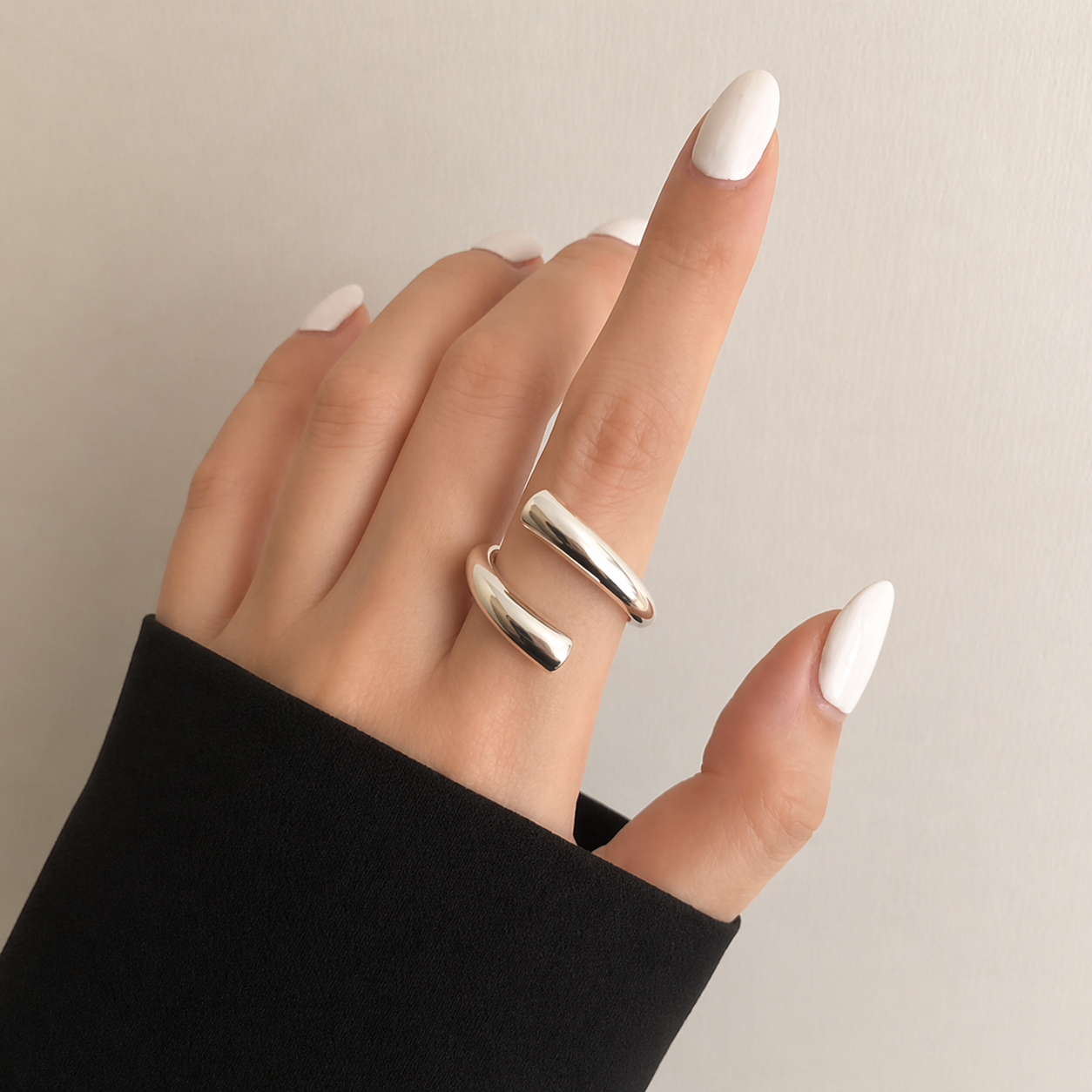シルバー スパイラル ダイアモンドリング 人気No.1｜ねじれスパイラルリング 2Style【スピード配送