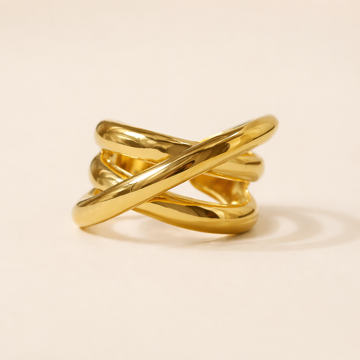 Cross Layered Ring Gold/Silver [Fast Shipping]