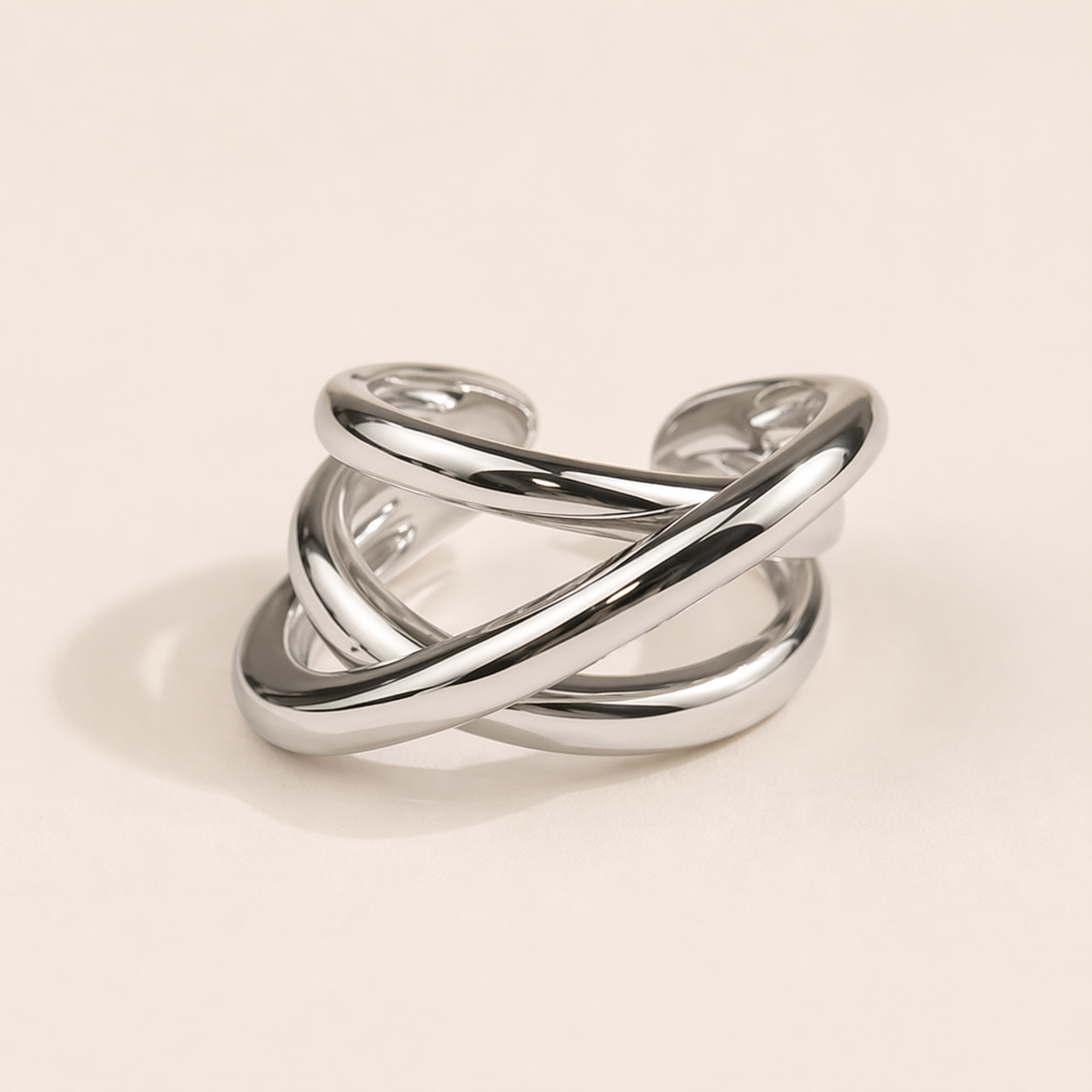 Cross Layered Ring Gold/Silver [Fast Shipping]