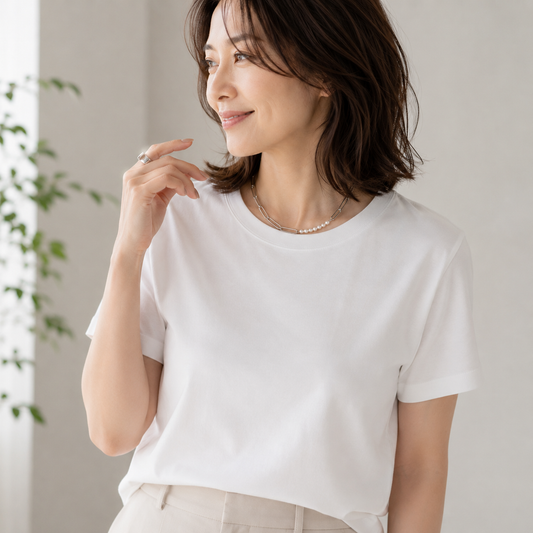 パールチェーンネックレス　シルバー 【スピード配送】6月中旬発送予定