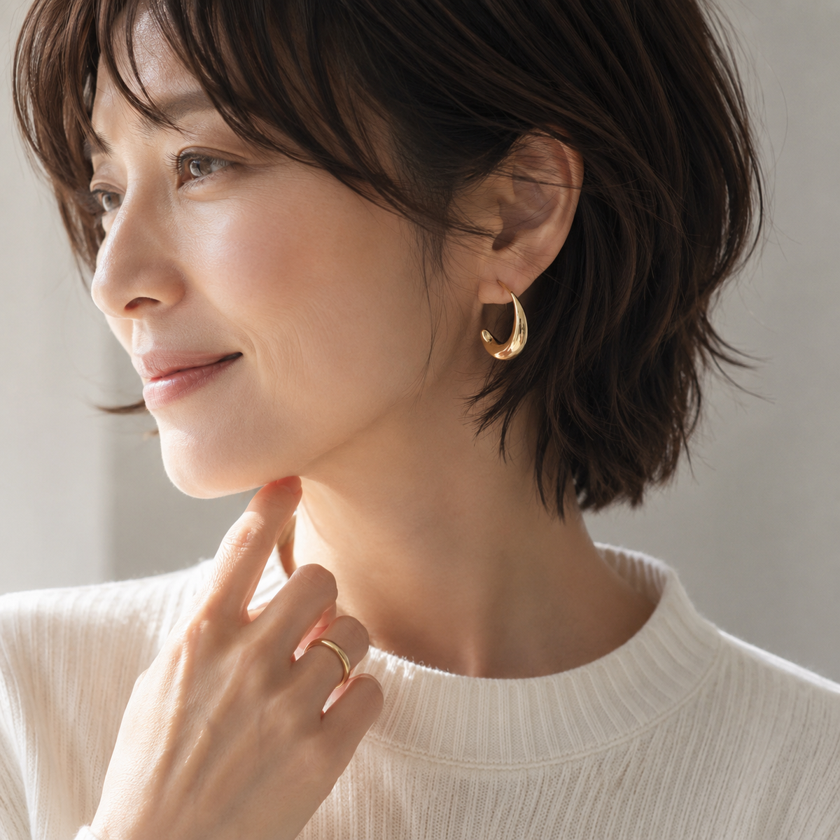 C Drop Earrings Gold/Silver [Fast Shipping]
