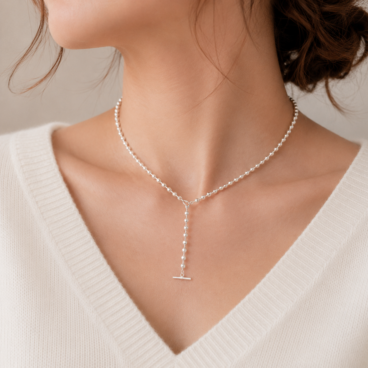 Cubic Chain Lariat Necklace [Fast Shipping]