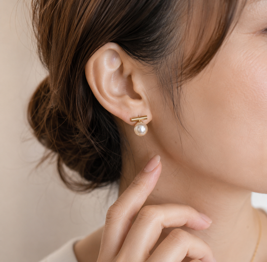 モダンバー＆パールピアス　3種　【予約商品】