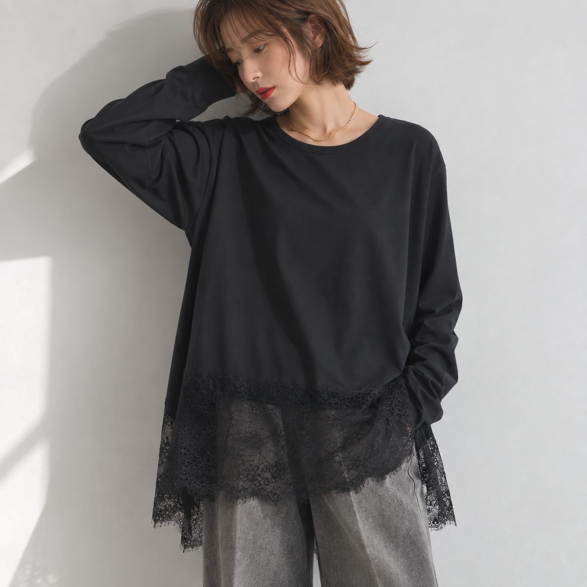 イレヘムレースレイヤードトップス【予約商品】