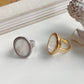 Oval Shell Ring Gold/Silver [Fast Shipping]