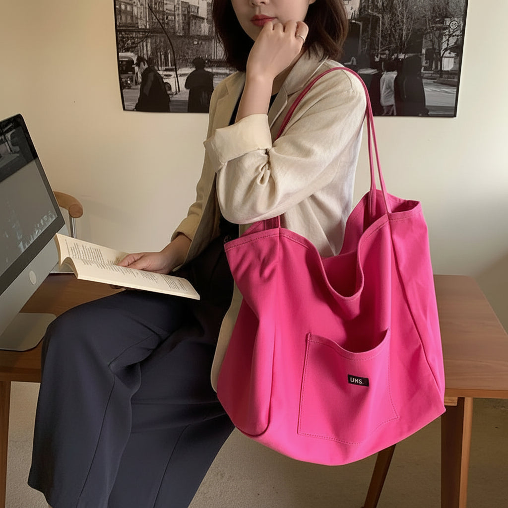 カラフルビッグキャンバストートバッグ　3色【予約商品】