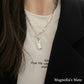 Rough Pearl Chain Necklace Silver [Fast Shipping]
