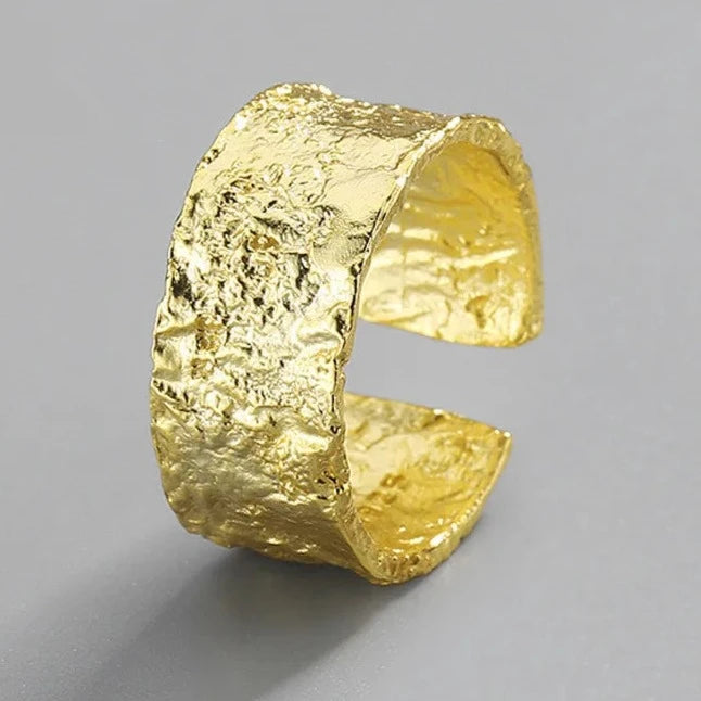 Rough Wide Ring Silver/Gold [Pre-order Item]