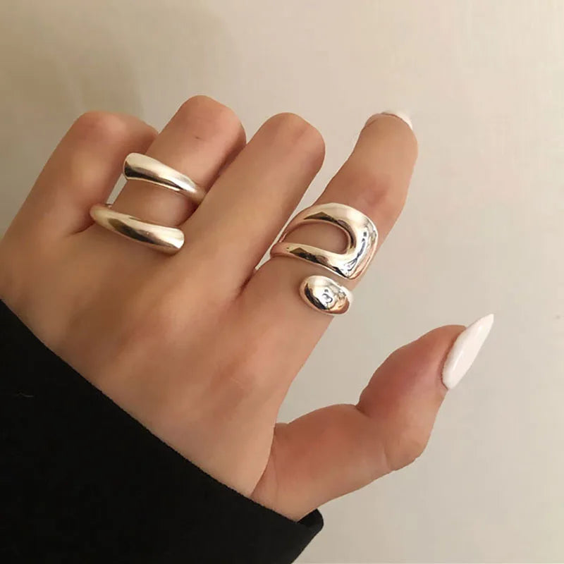 Twisted Spiral Ring 2 Styles Silver [Fast Shipping]