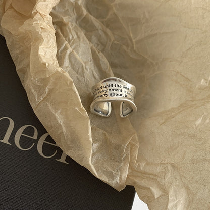 Wave Edge Message Ring Silver [Pre-order item]