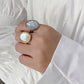 Oval Shell Ring Gold/Silver [Fast Shipping]
