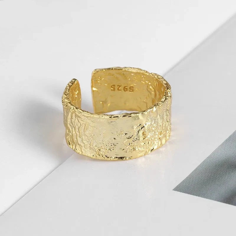 Rough Wide Ring Silver/Gold [Pre-order Item]