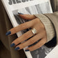 Wave Edge Message Ring Silver [Pre-order item]
