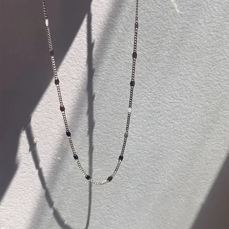 Silver Line Minimal Necklace Silver [Fast Shipping]