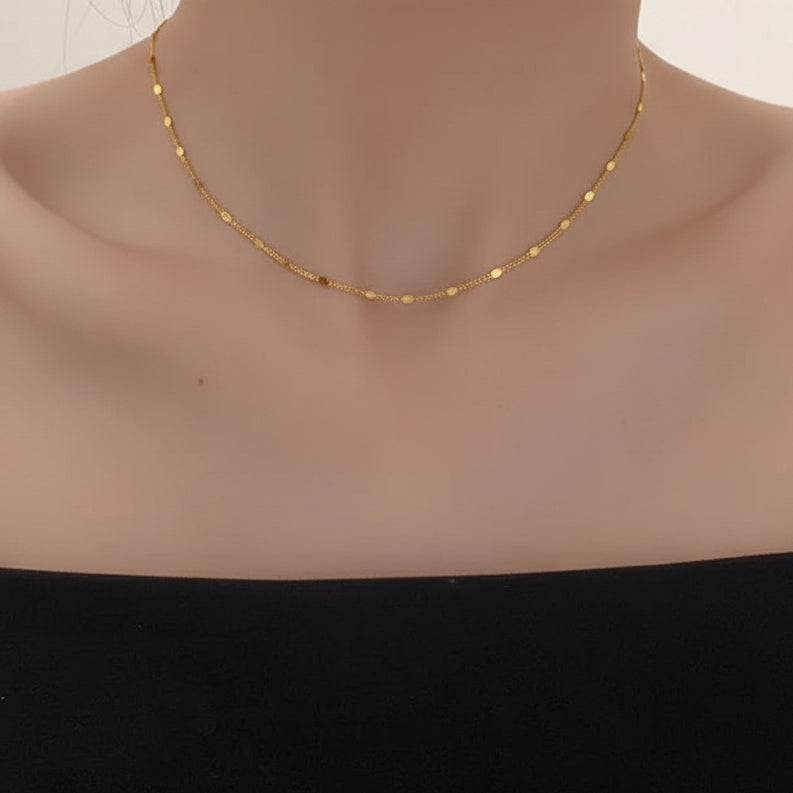 Silver Line Minimal Necklace Silver [Fast Shipping]