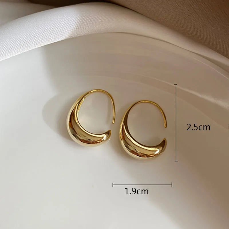 C Drop Earrings Gold/Silver [Fast Shipping]