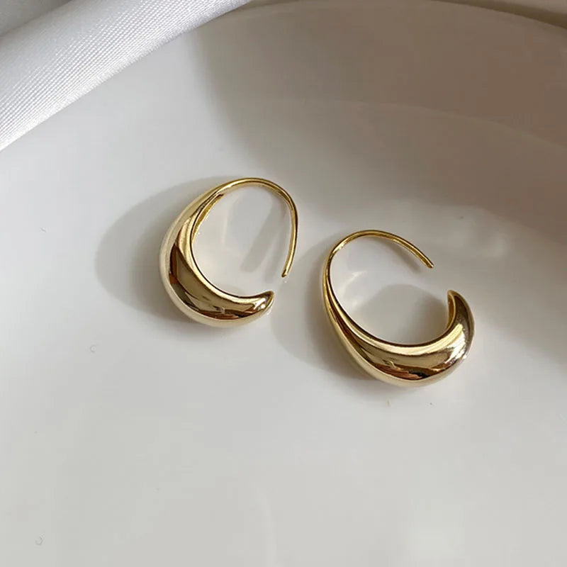 C Drop Earrings Gold/Silver [Fast Shipping]