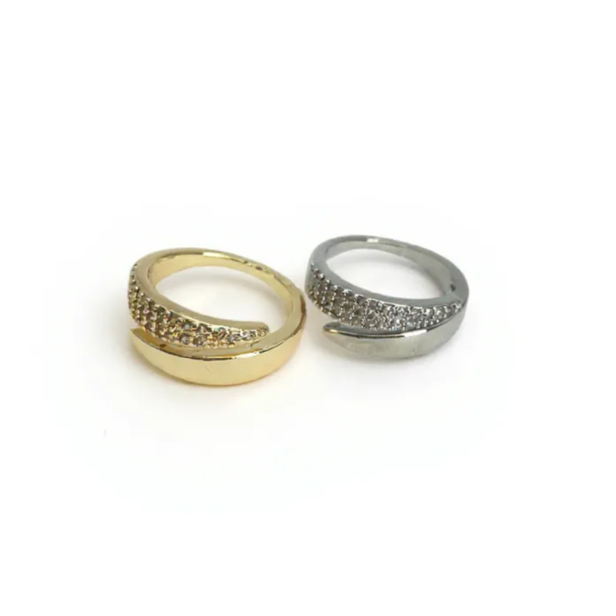 Crystal Arch Ring Gold [Fast Shipping]