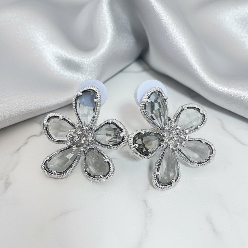 Crystal Blossom Earrings 9 colors [Pre-order item]