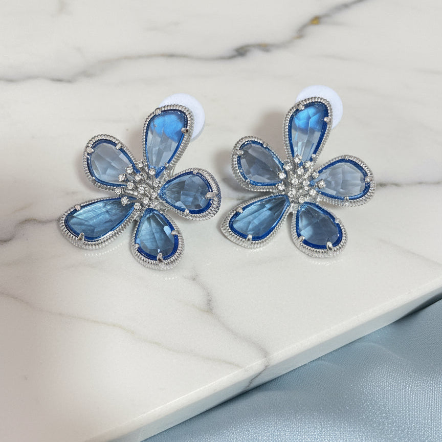 Crystal Blossom Earrings 9 colors [Pre-order item]
