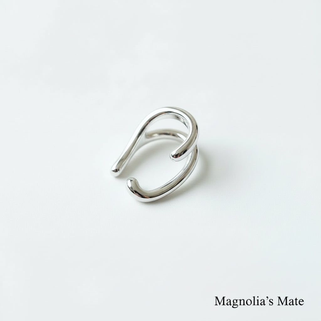 デュアルラインマットイヤーカフ１P　ゴールド/シルバー【予約商品】