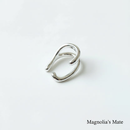 デュアルラインマットイヤーカフ１P　ゴールド/シルバー【予約商品】