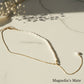 Asymmetrical freshwater pearl necklace gold [Fast delivery]