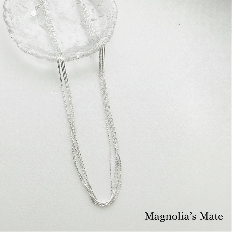 ニュアンスレイヤードネックレス シルバー【予約商品】