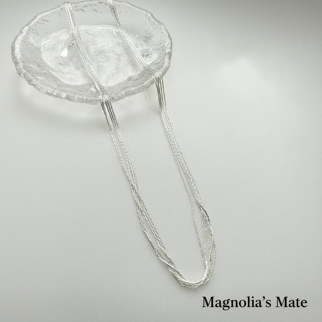 ニュアンスレイヤードネックレス シルバー【予約商品】