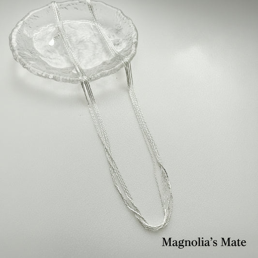 ニュアンスレイヤードネックレス シルバー【予約商品】