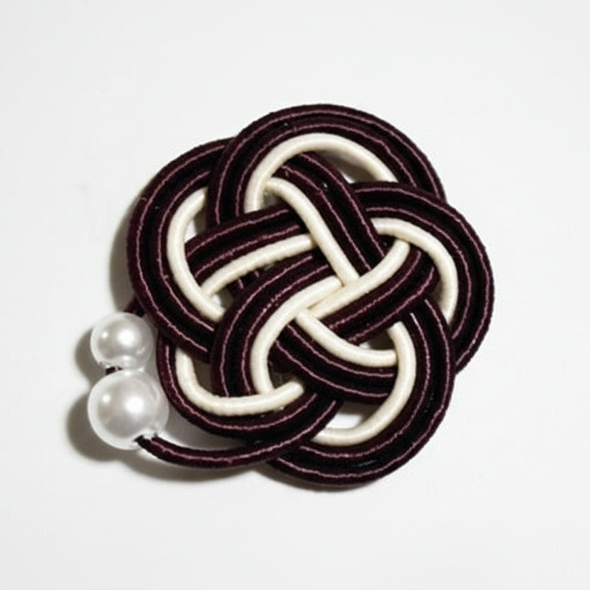 花結びコットンパール イヤリング／ピアス【予約商品】