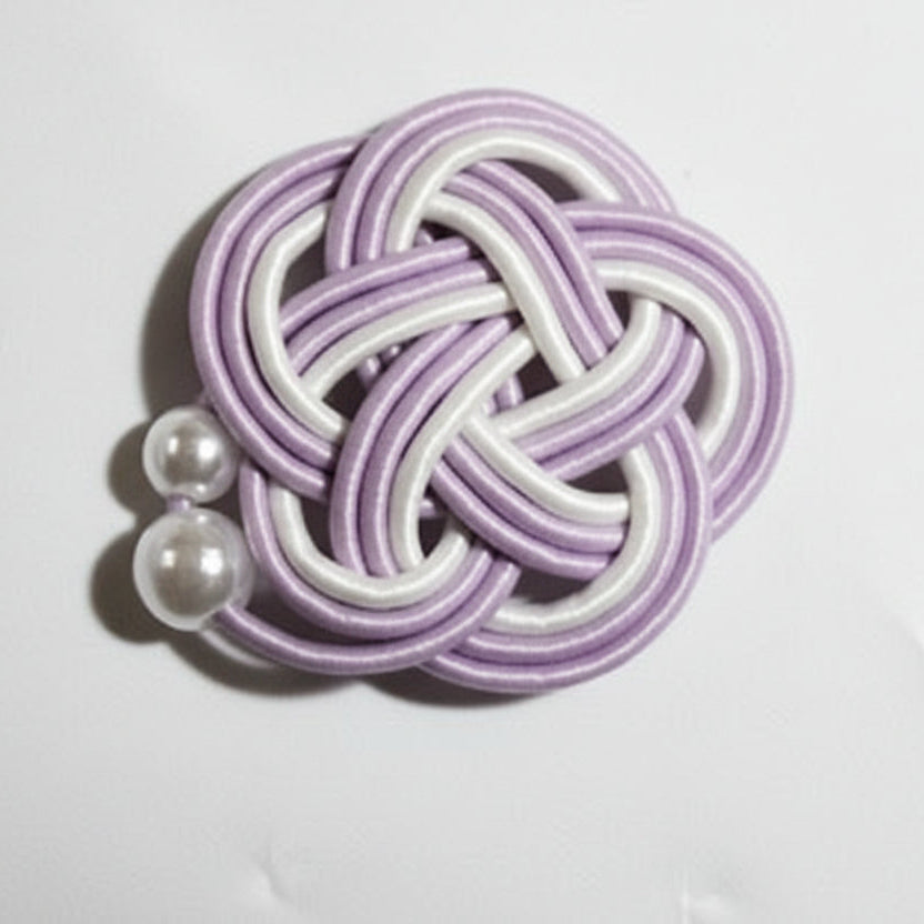 花結びコットンパール イヤリング／ピアス【予約商品】